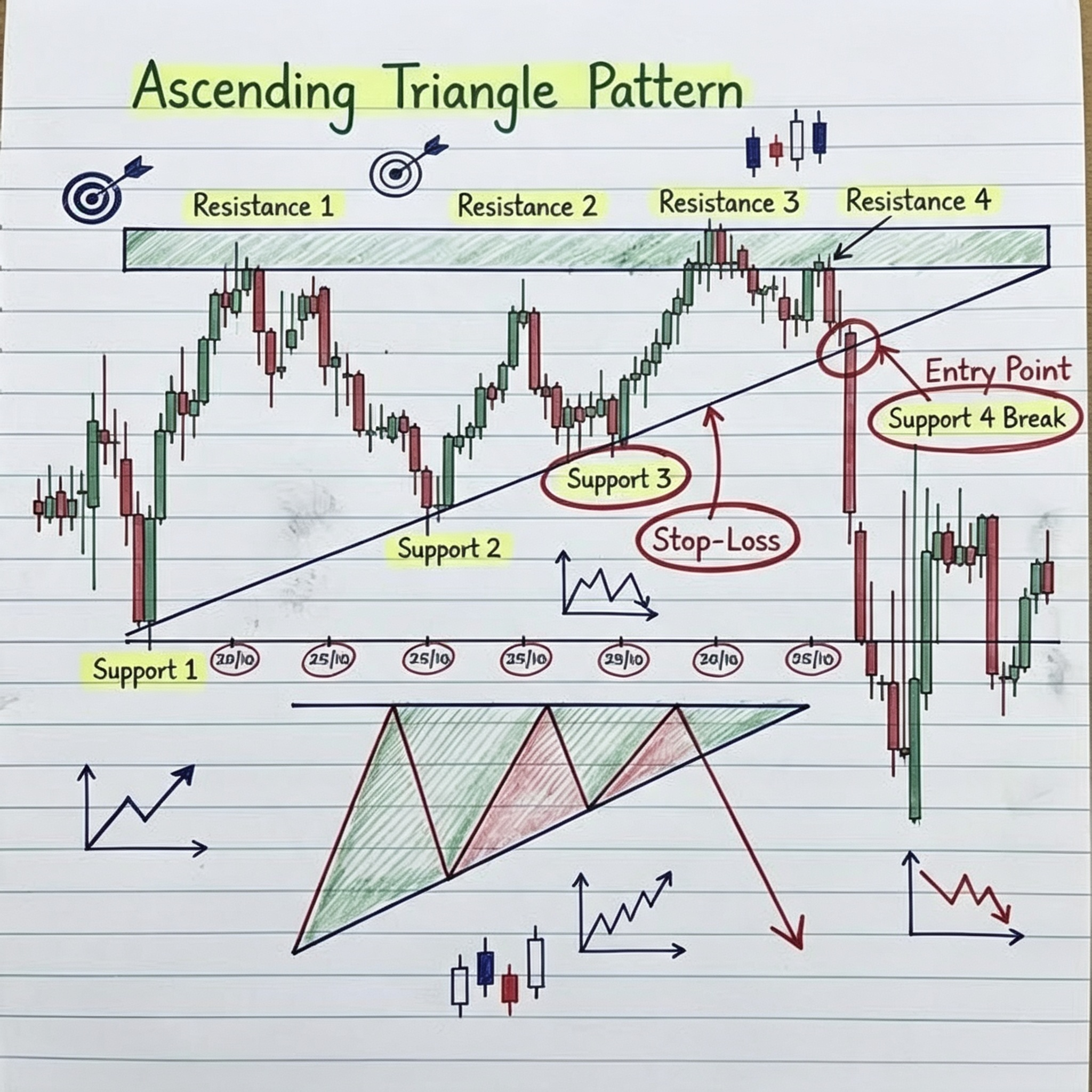 Triunghi ascendent — pattern și breakout